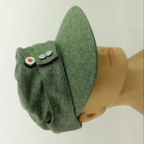 WWII WW2 German Cap Badge With German M43 Cap Hat Wool - SIZE XL