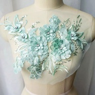 lace bordir bunga 3d/aplikasi bordir import