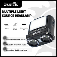 WARSUN OWL USB-C  5    Lampu Kepala WARSUN OWL Cas USB-C Super Terang 5 Mod Mod Klip untuk Memancing