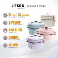 JOSEN 5L Multi Cooker Electric Hot Pot Cooker with Steamer Ceramic Coating Non Stick Electric Multif