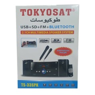 TOKYOSAT TS-33SPK Best Home Theatre Speaker 2.1 Channel + Wireless Mic.