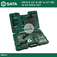 SATA 09014A 128 PCS 1/4" & 3/8" & 1/2" DR. AUTO TOOL SET METRIC
