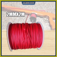 ∟ ◳ ☺ 2M 2mm Fishing Line Red Spearfishing Line Speargun Rope Spear Gun Weave String For Wishbone