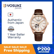 CITIZEN COLLECTION NH9112-19A Automatic Rose Gold Leather Brown Wrist Watch For Men from YOSUKI JAPA