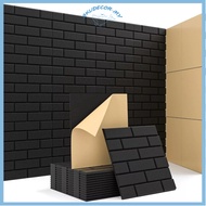 6pcs Felt Board Brick Shape Sound Absorption Panel 9mm Thickened Wall Sticker For Recording Studio