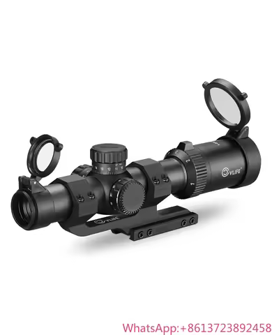 Factory Price1-8x24 Scope with 30mm Cantilever Mount Second Focal Pland Illuminated Reticle Scope Hu
