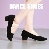 Women Classical Dance Shoes Character Shoes Girl Modern Dance Training Dancing Shoes High Heel Practise Shoes