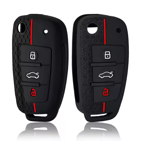 New Silicone Key Case Cover Shell for Audi A4 B7 A6 C6 4f 8v A3 8p A1 A3 Remote Key Holder Jacket Ac