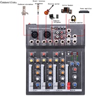 Mini Portable Audio Mixer with USB DJ Sound Mixing Console MP3 Jack 4 Channel Karaoke 48V Amplifier