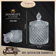 13*8.5CM Glass Doorgift Goodies Kaca Exclusive Bekas Balang Kuih Raya Murah GSV-288（玻璃瓶礼盒）