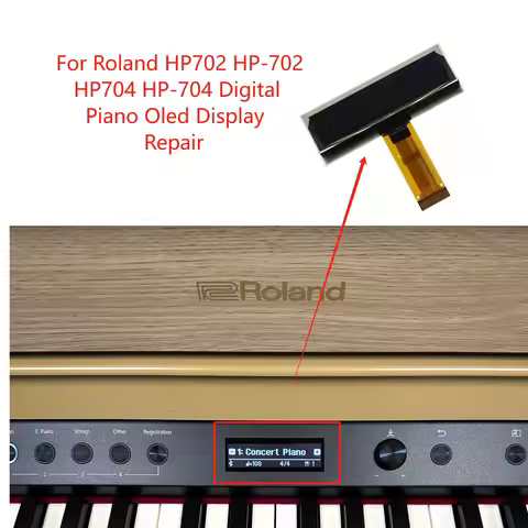 New Oled Display for Roland HP702 HP-702 HP704 HP-704 Digital Piano Repair