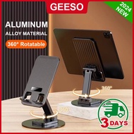 GEESO Rotating Tablet Metal Phone Holder Telescopic Desktop Stand
