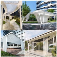 Stainless Steel Large Square Stainless Steel Gazebo Gazebo Art Steel Structure Landscape Sculpture G