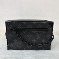 LV M44735 mini soft trunk 全黑 老花小箱包 肩背包 斜背包 側背包 男包