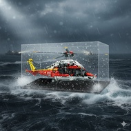 Saiz Custom Kotak Paparan Akrilik Acrylic Display Box 定制尺寸 for Lego 42145 Airbus H175 Rescue Helicop