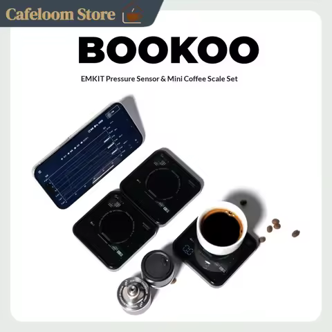 BOOKOO Mini Espresso Scale High Precision 0.1g Rechargeable Electronic Timer Flow Rate Coffee Scale 