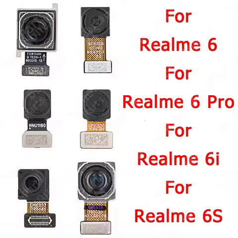 Front Rear Camera Module For Realme 6 Pro 6i 6Pro 6S Back View Selfie Big Camera Flex Cable Replacem