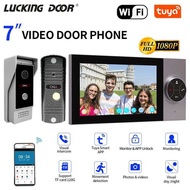 1080P 7in Touch Screen Wifi Intercom Kit Smart TUYA Home Video Doorbell Camera Rceord Motion Detecti