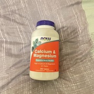 美國Now Foods 鈣镁片 Calcium & Magnesium 2:1 Ratio 250 粒装 骨骼健康 Exp.3/2030