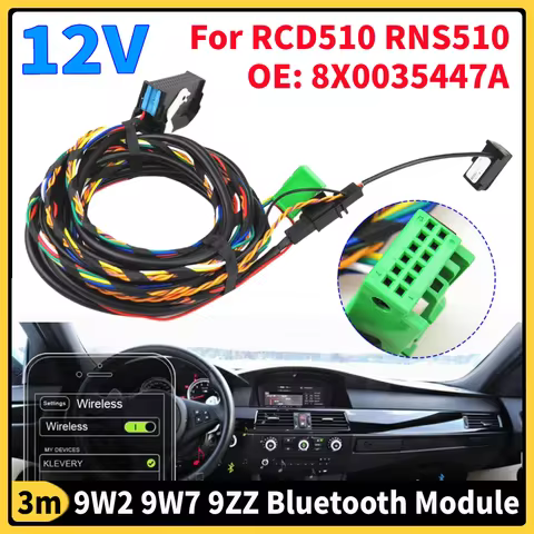 Bluetooth-compatible Car Radio Audio Music Device RCD510 RNS510 Car Stereo Audio Harness Cable with