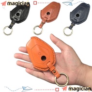 MAGICIAN Motorcycle Key Cover​, Retro Genuine Leather ​Leather Key ​, ​Magnetic Closure​ Anti-Scratc