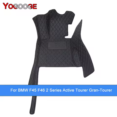 Custom Car Floor Mats For BMW F45 F46 2 Series Active Tourer Gran-Tourer 2014-2020 220D 218D Auto Ca