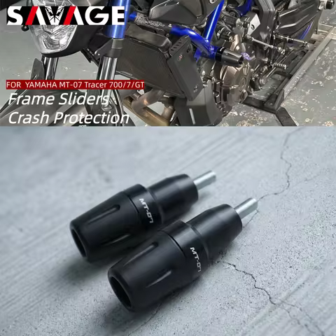 New SAVAGE Heavy Duty Frame Sliders Crash Protection for YAMAHA MT-07 FZ07 Tracer 700/7/GT - Motorcy