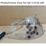 For HJC C10 HJ-34P HJ 34P Photochromic Visor Motorcycle Accessories Helmet Lens Glass Viewfinder Shi