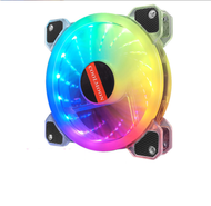 全城熱賣 - 酷月玉魄rgb風扇 12cm機箱風扇靜音幻彩發光臺式電腦靜音散熱風扇（玉魄RGB風扇）