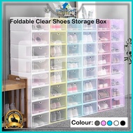 (Cover Plastic Only) EHL Colourful Stackable Shoe Storage PP Plastic Organizer Box Rak Penyimpan Kotak Kasut Shoes Rack