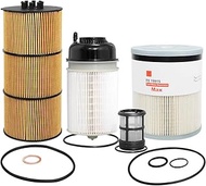 Fuel Oil Filter Kit Compatible with Freightliner Cascadia DD13 DD15 DD16 Detroit Diesel Engine,Repla