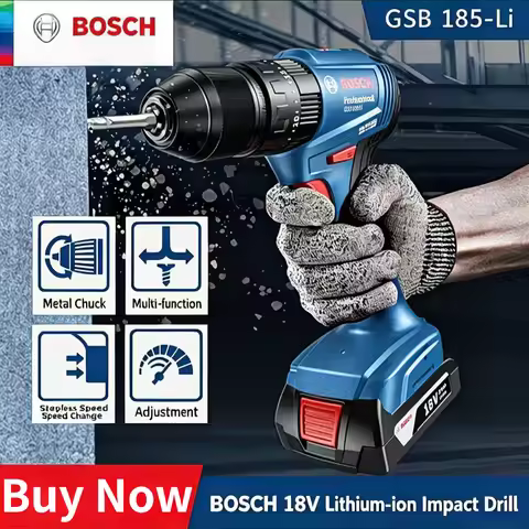 Bosch GSB 185-LI 18V Cordless Impact Drill Adjustable Torque for Wall Drilling&Household Furniture I