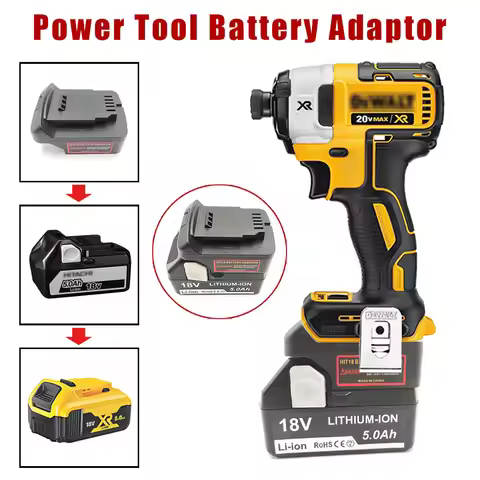 For Hitachi Hikoki 18V Li-ion Battery Adapter, Fit for Dewalt Makita Milwaukee Power Tools, Electric