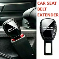 Car Carbon Fiber Seat Belt Extension Plug Buckle Seatbelt Clip Adjustable Extender For Fiat 500 500X