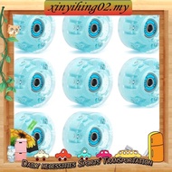 XN-8 Piece Glitter Light Up Roller Skate Wheels  Skate Wheels with Bearings Installed 58x32mm 82A Bl