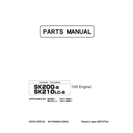 (PRINTED) Excavator Book SK200-8 SK210-8 Part Book Manual