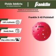 Franklin Sports X-40 Pink Outdoor Pickleballs 40 Holes with Logo Franklin Pickleball