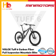 VOLCK Tuff 6 Carbon Fiber Full Suspension All Mountain Bike | Shimano Deore M6100 | Free Shipping (Black / Grey)