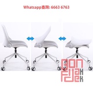 簡約可摺辦公椅/電腦櫈 Foldable Computer Chair/Swivel 金屬四爪支架 無扶手零束縛 摺背設計節省空間 可升降 360度轉動有轆 適合蝸居小房間 PU皮革/麻布座墊供選擇 