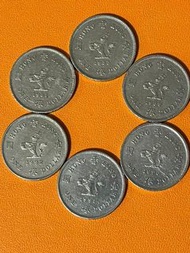#02🌹1987-1992年女皇冠香港硬幣壹元(一元)/6個連續年份