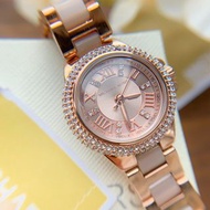 代購Michael Kors手錶 MK手錶 滿天星摩天輪時尚女錶 裸粉色間膠石英錶 鑲鑽小直徑女生腕錶MK4292