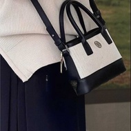 Korean Version Niche Depound Same Style Canvas and Leather Cross-body Bag Women 2025 Simple All-Matc