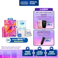 Durex Play 2in1 Vibrator Toy + Durex Invisible Extra Sensitive (Thinnest) Condoms 10s