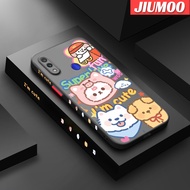 เคส JIUMOO สำหรับ Xiaomi Redmi Note 7 Note 7 Pro Note 7S Note7การ์ตูนน่ารักบางรูปสัตว์ดีไซน์ใหม่ขอบสี่เหลี่ยมด้านข้างกันกระแทกมีน้ำค้างแข็งโปร่งใสเคสมือถือแข็งปลอกซิลิโคนคลุมทั้งหมดกล้องป้องกันการกระแทก