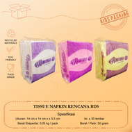 Tissue Napkin Kencana Top BDS / Tissue Napkin Putih / Warna | Tisu Meja Makan BDS