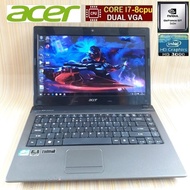 (New Arrivals) laptop dual vga acer core i7 ram 8gb bergaransi