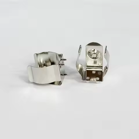 Customized 18650 Battery Clip Through Hole 18650, 18350, 17350, CR123A, 2/3A Battery Holder with 2mm