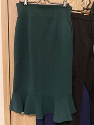 Snidel 全新墨綠魚尾裙 日本製