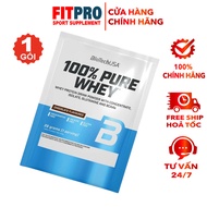 Sample BioTechUSA Whey Protein Milk 100% Pure Whey (1 Serving), 21g Protein Supplement, 13.3G EAA, B