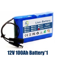 3S2P 12V 100000mAh Lithium Ion Battery Pack Can Charging Built -in BMS LED Light Battery time